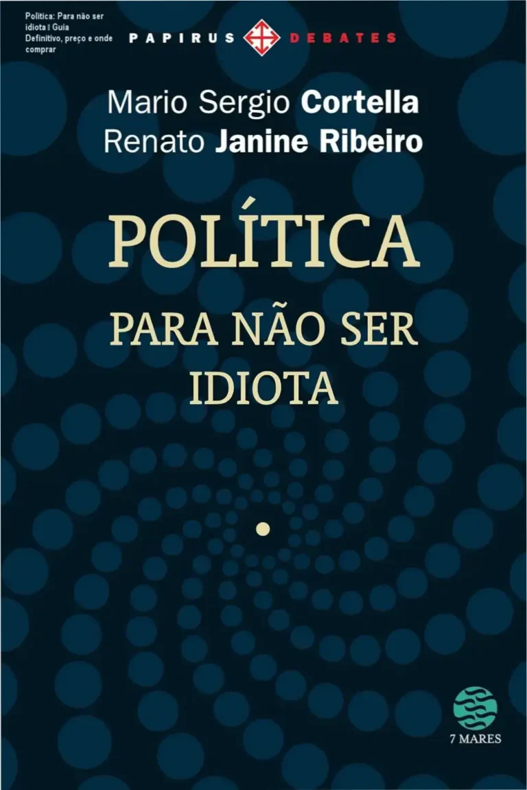 Capa do livro Política: Para não ser idiota com destaque para promoção e link oficial de compra