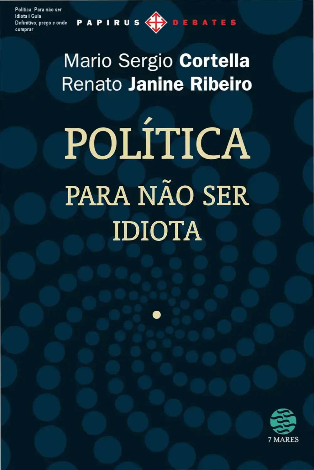 Capa do livro Política: Para não ser idiota com destaque para promoção e link oficial de compra