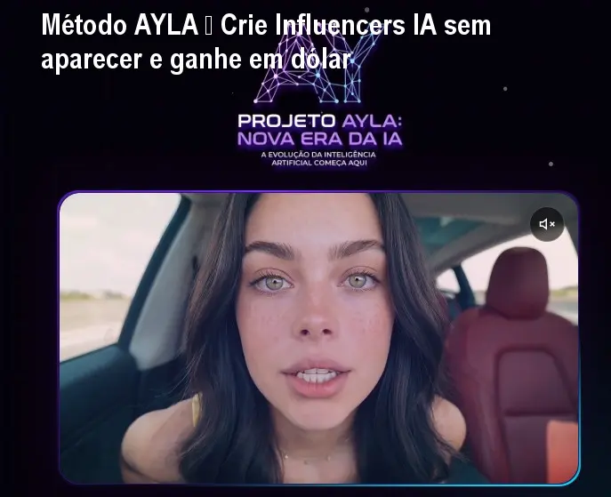 Método AYLA – Crie Influencers IA sem aparecer e ganhe em dólar 1 Método AYLA – Crie Influencers IA sem aparecer e ganhe em dólar