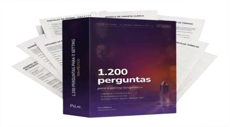 Psi.se Editora: 1.200 Perguntas – Como melhorar o repertório clínico? 2 Capa do livro 1.200 Perguntas para o Setting Terapêutico da Psi.se Editora, manual clínico para psicólogos