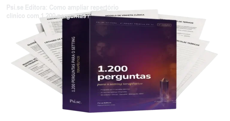 Psi.se Editora: Como ampliar repertório clínico com 1.200 perguntas? 4 Capa do livro 1.200 Perguntas para o Setting Terapêutico - 4ª Edição Premium da Psi.se Editora