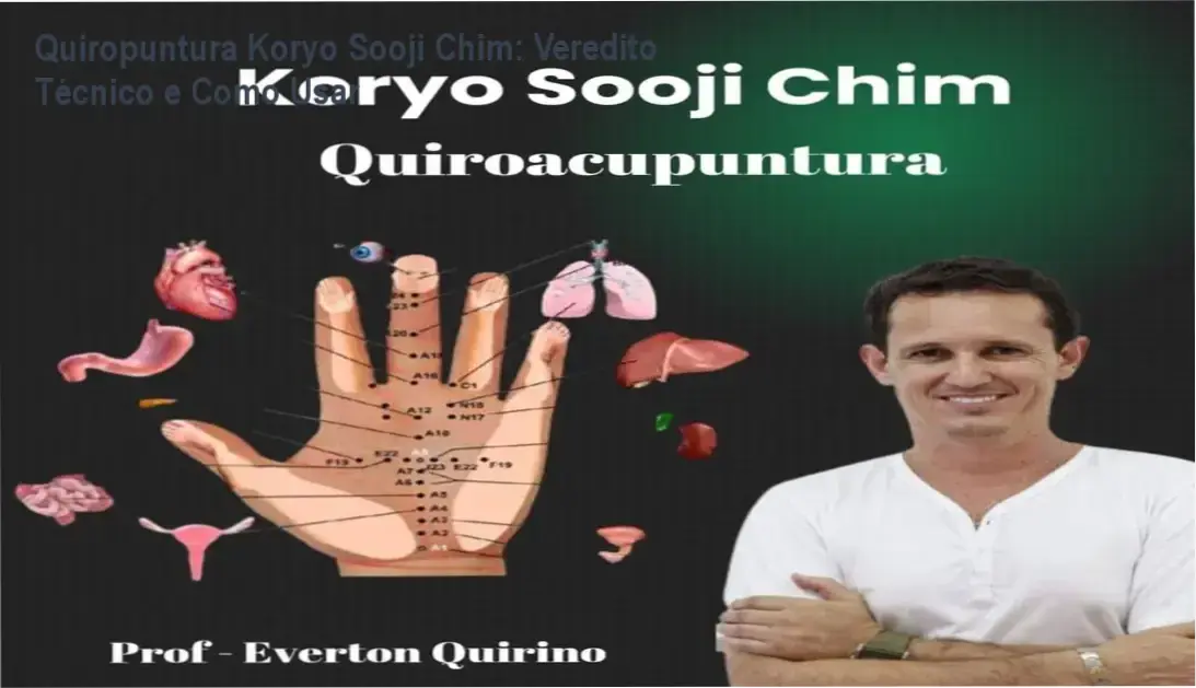 Mãos mostrando pontos de estímulo da técnica Koryo Sooji Chim