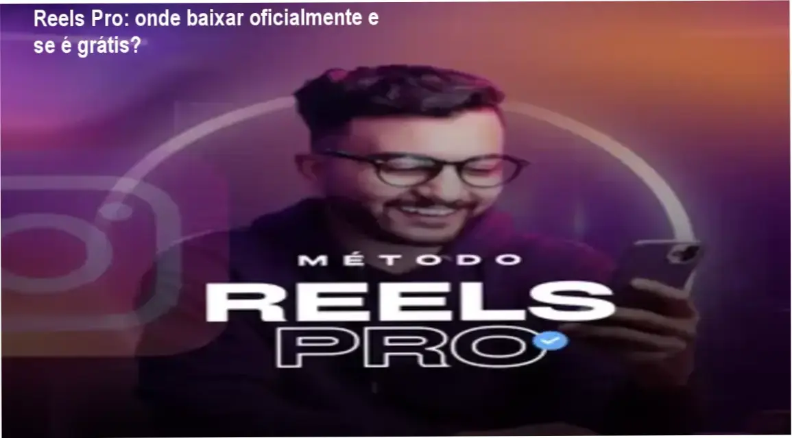 Tela de download oficial do Reels Pro mostrando opções de pagamento