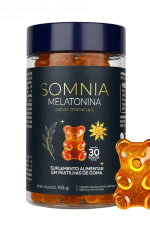 Somnia goma de melatonina - Adormecer rápido sem açúcar