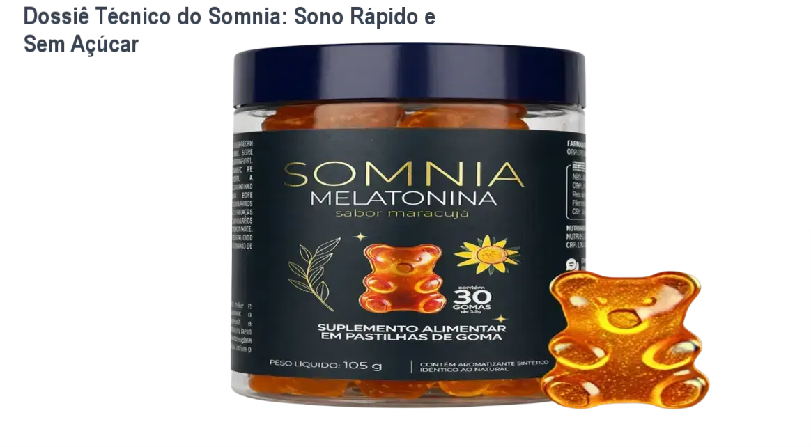 Imagem promocional do suplemento Somnia em goma de maracujá com destaque para ofertas e cupons