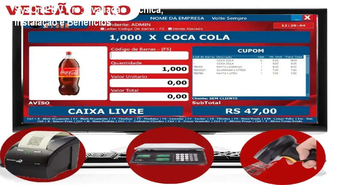 Tela do SysOn PDV Pro mostrando interface intuitiva de frente de caixa