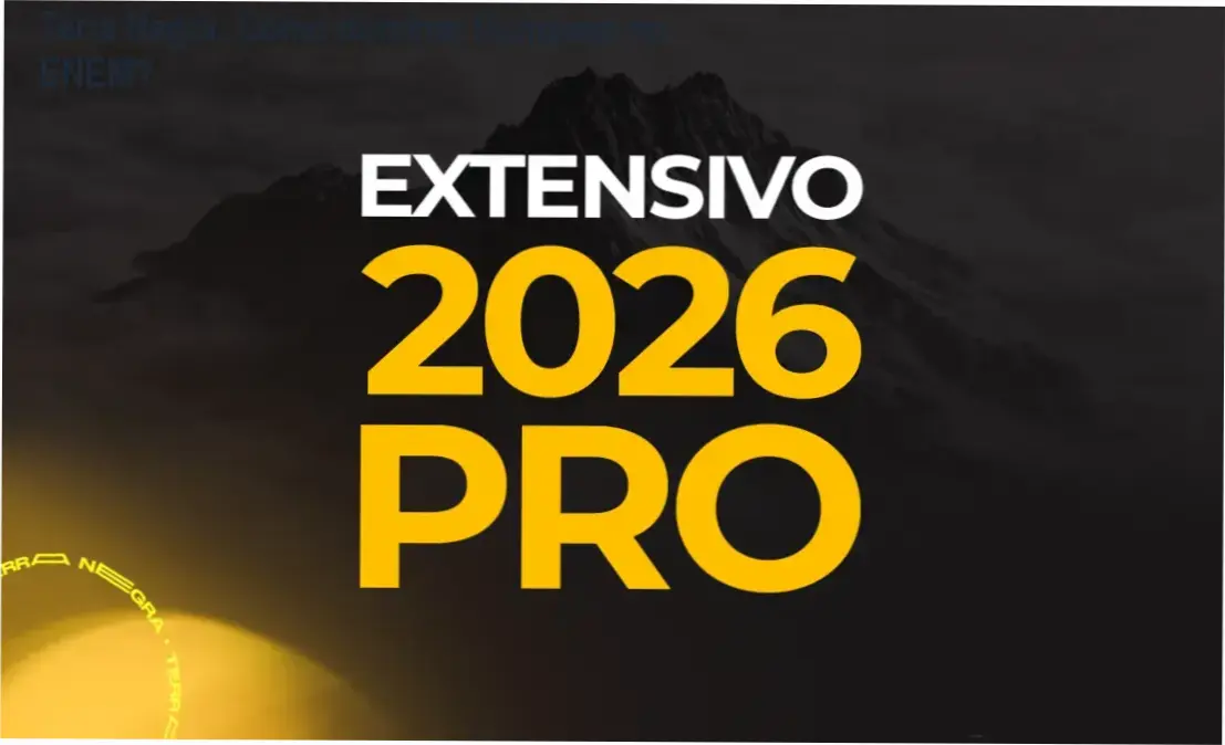 Curso Extensivo PRO da Terra Negra com material impresso e aulas ao vivo focado em Humanas para ENEM e vestibulares