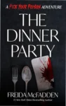 Capa do eBook The Dinner Party mostrando a mansão assustadora e opções de escolha