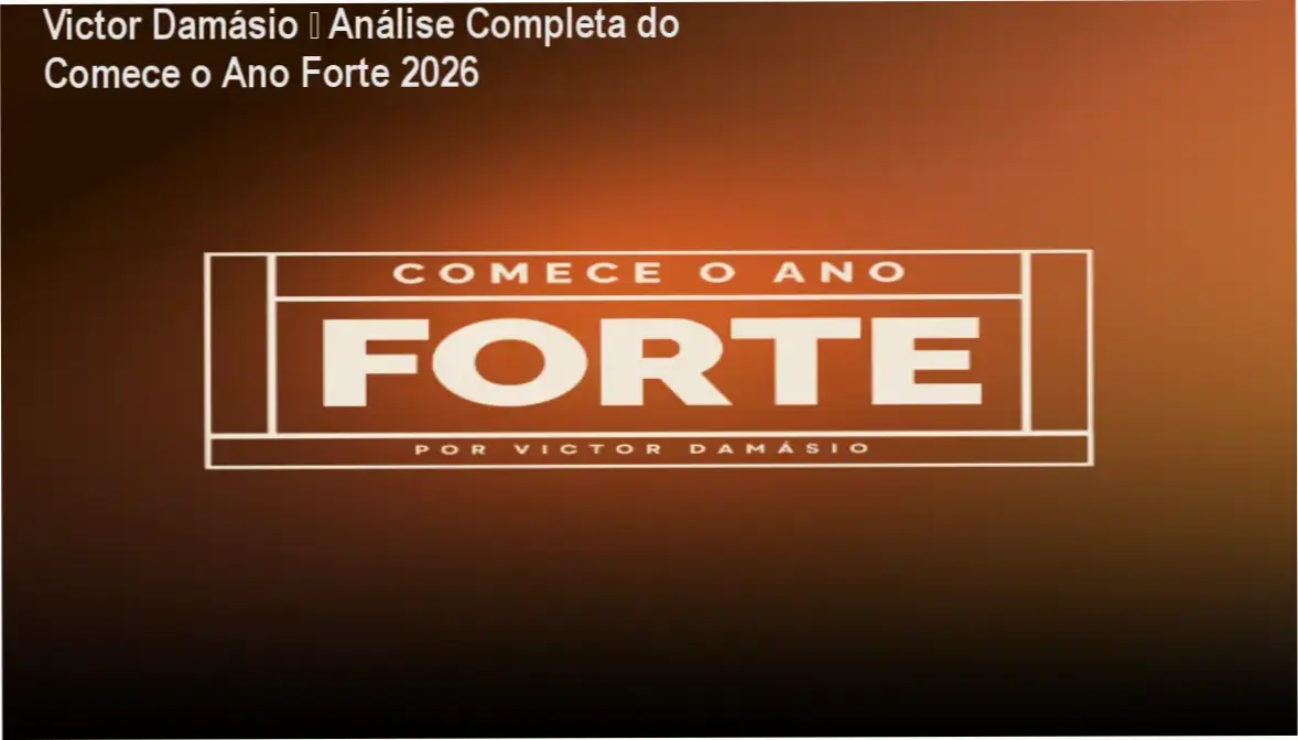 Victor Damásio – bastidores e funcionamento do Comece o Ano Forte 2026