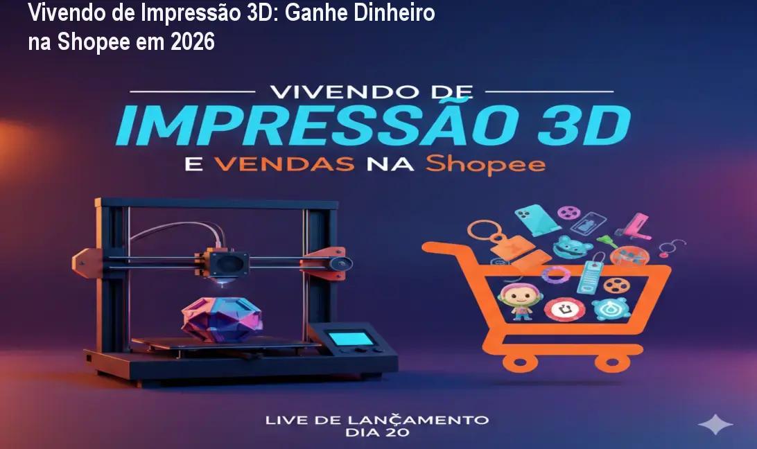 Vivendo de Impressão 3D: Ganhe Dinheiro na Shopee em 2026 1 Vivendo de Impressão 3D: Ganhe Dinheiro na Shopee em 2026