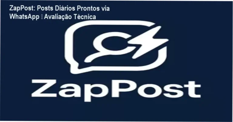 Tela do WhatsApp mostrando post diário entregue pelo ZapPost com imagem, legenda e hashtags