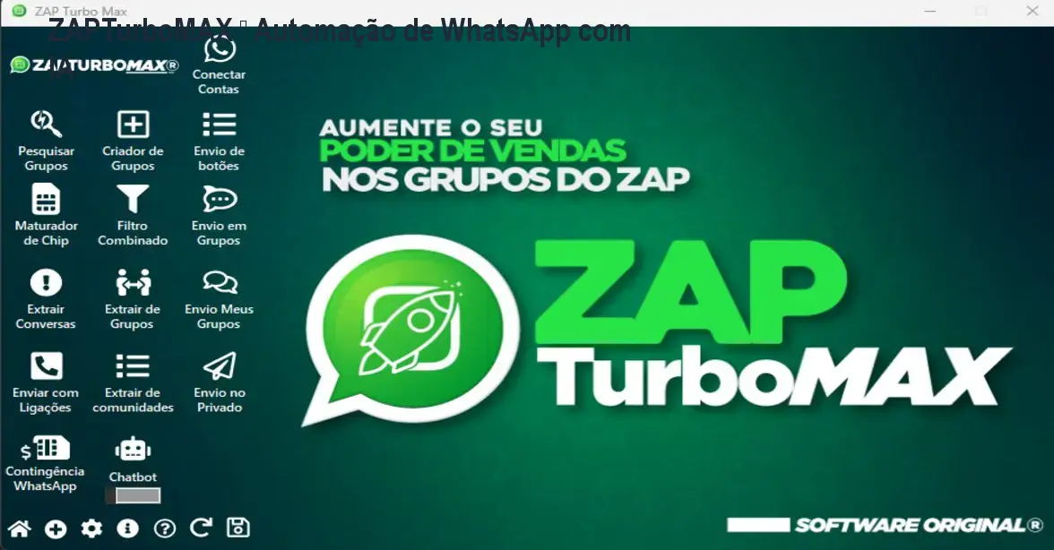 ZAPTurboMAX – Automação de WhatsApp com IA 1 ZAPTurboMAX – Automação de WhatsApp com IA