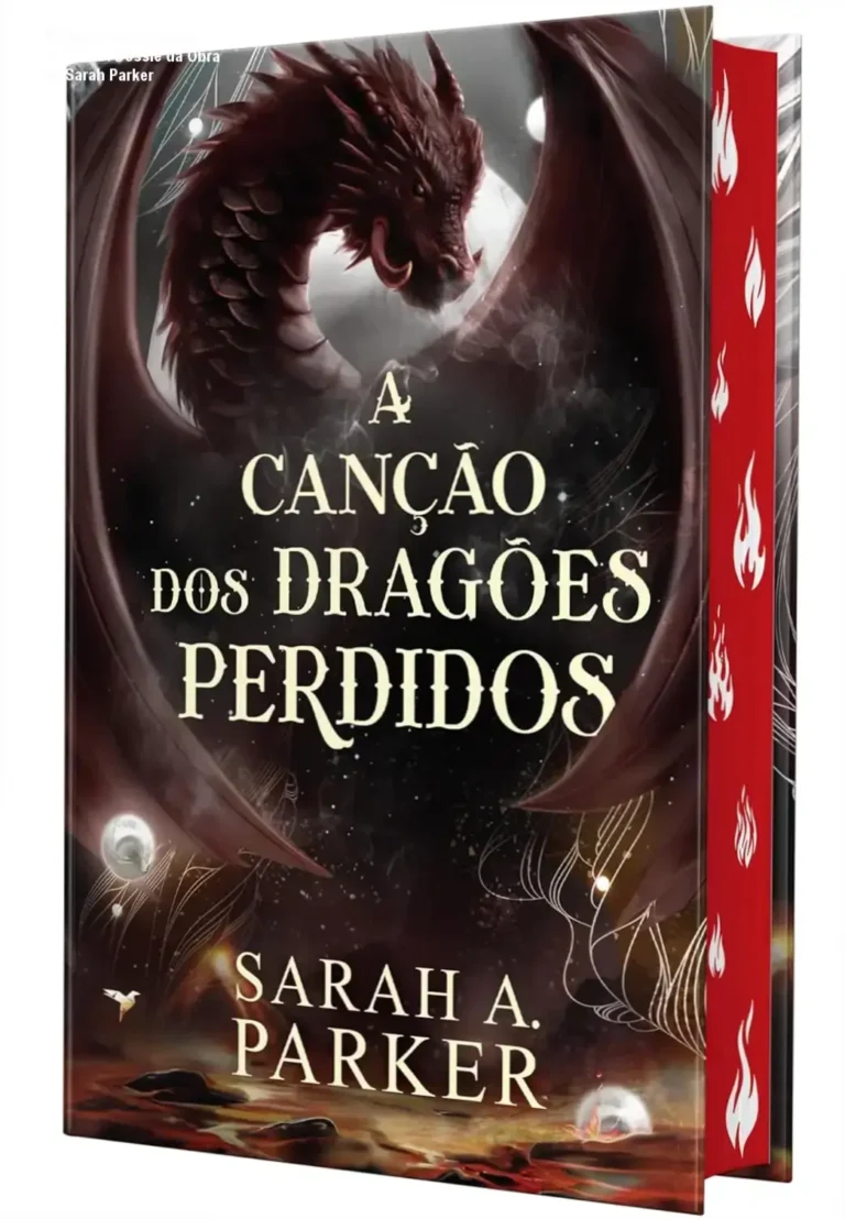 A Canção dos Dragões Perdidos: Dossiê da Obra de Sarah Parker 14 Capa dura de luxo do livro A Canção dos Dragões Perdidos com pintura trilateral