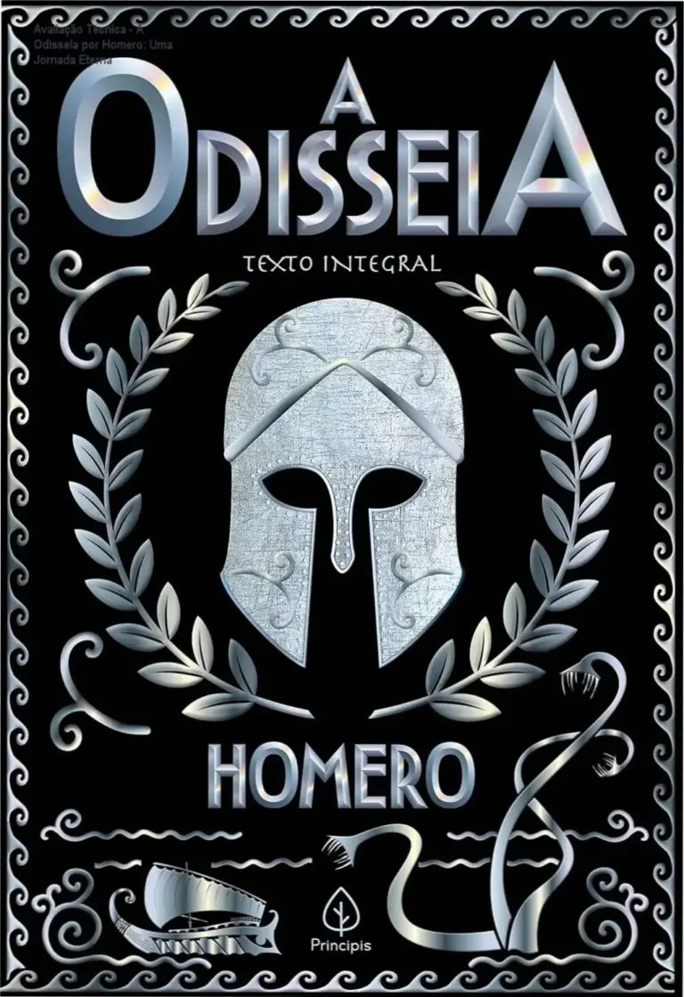 Avaliação Técnica - A Odisseia por Homero: Uma Jornada Eterna 15 Capa digital do ebook A Odisseia por Homero com destaque para o título e design clássico