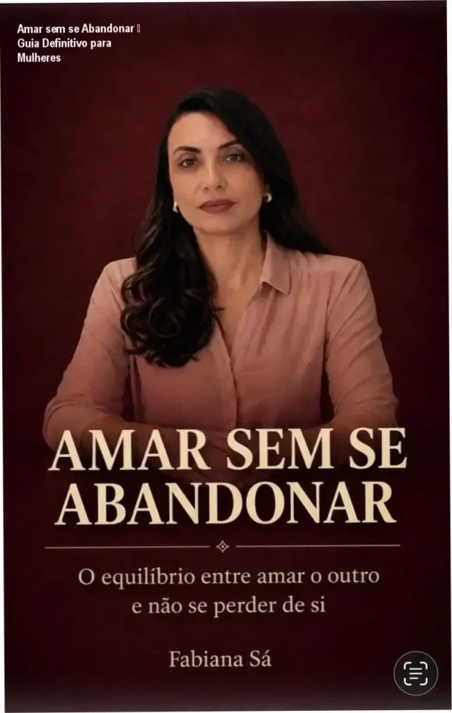 Capa do eBook 'Amar sem se Abandonar' de Fabiana Sá, ilustrando mulher refletindo sobre limites amorosos