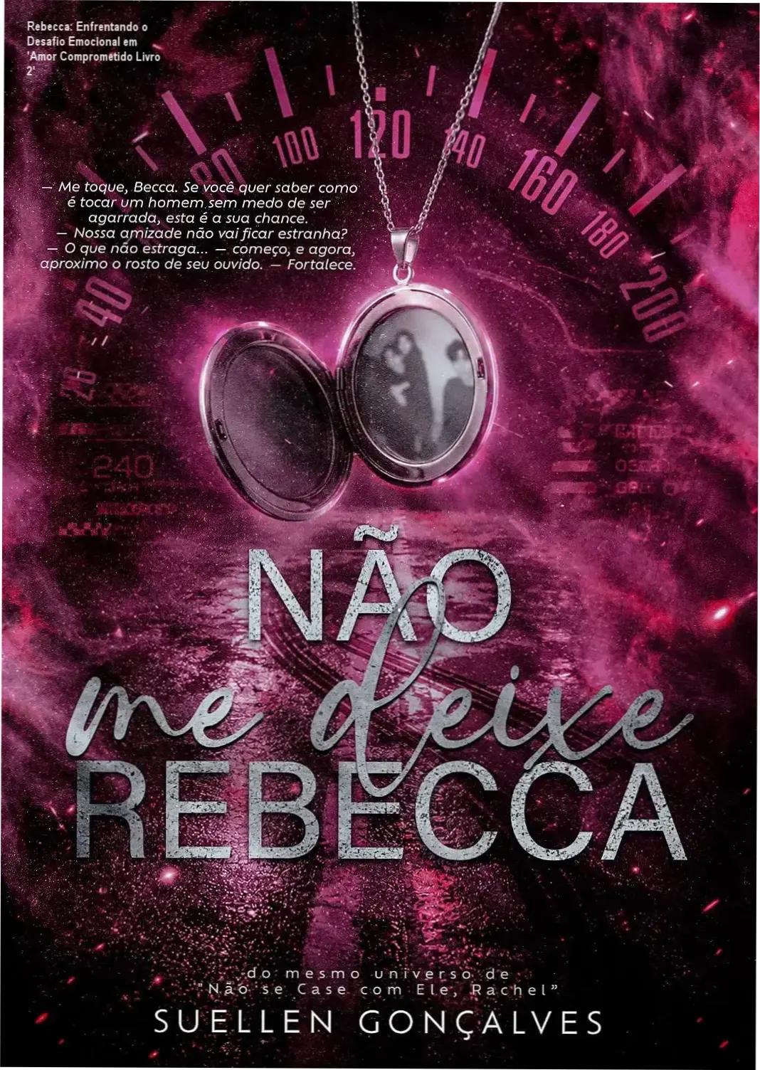 Capa digital do eBook 'Amor Comprometido Livro 2 - Não me Deixe', destacando os personagens principais com descrição emocionante.