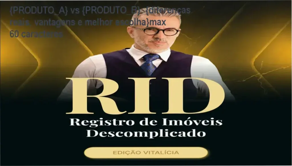 Guia explicativo sobre o produto digital Professor Salomão Curso Registro de Imóveis Descomplicado (RID)