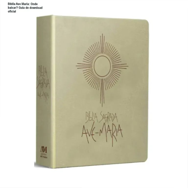 Bíblia Ave Maria: Onde baixar? Guia de download oficial 13 Capa da Bíblia Ave Maria edição especial com ilustração da Eucaristia em couro sintético