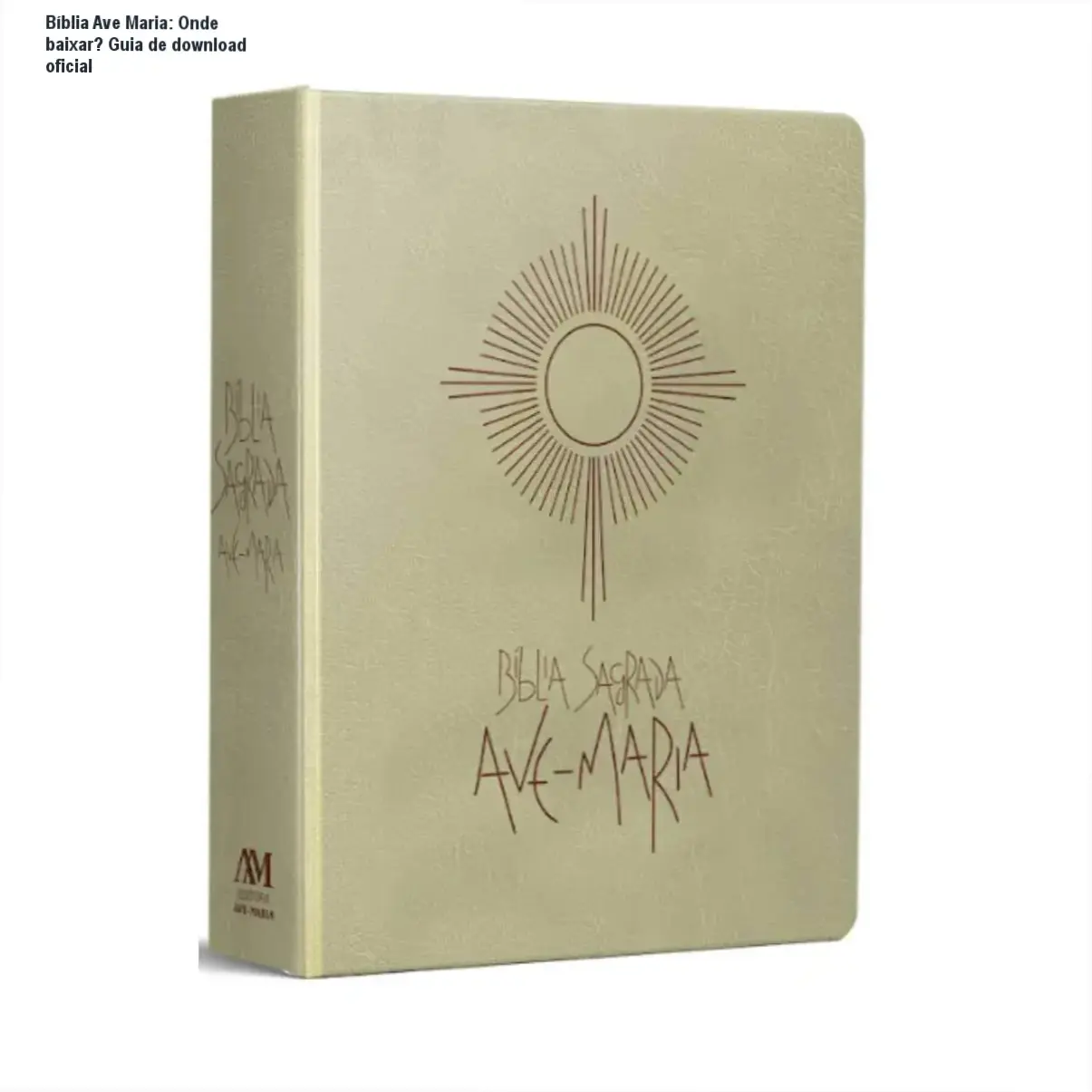 Capa da Bíblia Ave Maria edição especial com ilustração da Eucaristia em couro sintético