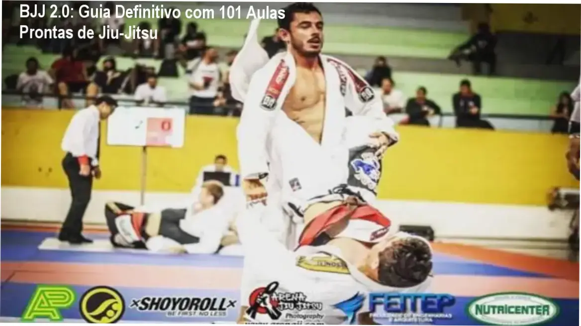 Tela do curso BJJ 2.0 mostrando aulas organizadas por níveis para prática de Jiu-Jitsu