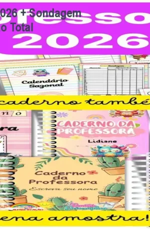 Caderno da Professora 2026 + Sondagem Diagnóstica – Organização Total