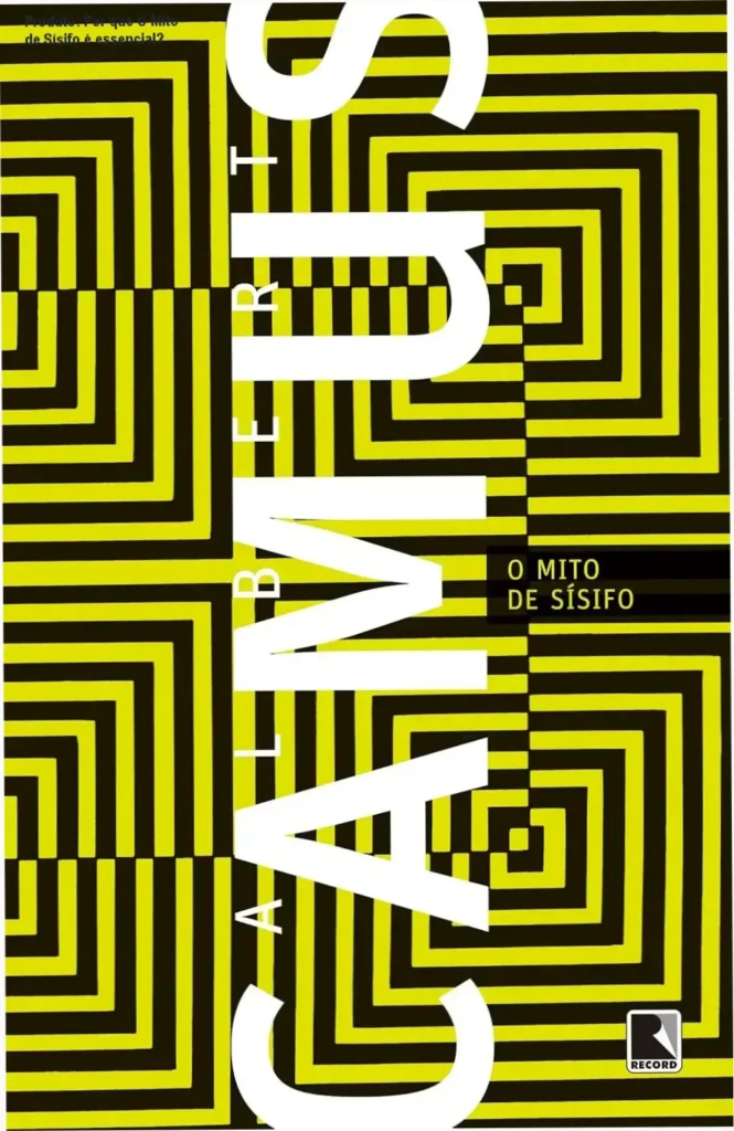 Capa do livro O Mito de Sísifo de Albert Camus, edição oficial da Record