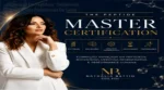 Apresentação do curso THE PEPTIDE MASTER CERTIFICATION com emblem certificado e destaques do planeta latino e internacional.