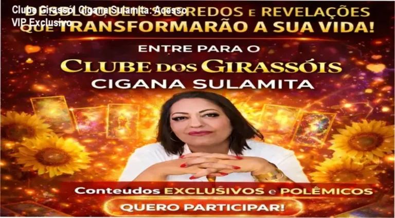 Clube Girassól Cigana Sulamita: Acesso VIP Exclusivo 14 Clube Girassól Cigana Sulamita – download exclusivo de vídeos de previsões espirituais; acesso VIP com licença oficial e uso autorizado no portal de membros