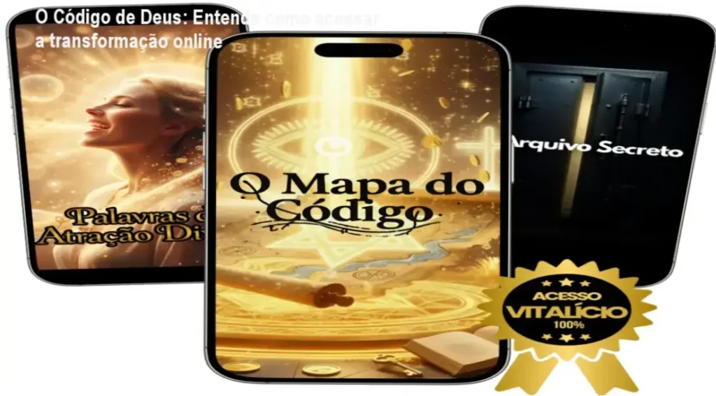 Imagem ilustrando o conceito de reprogramação mental e acesso vitalício do curso O Código de Deus.