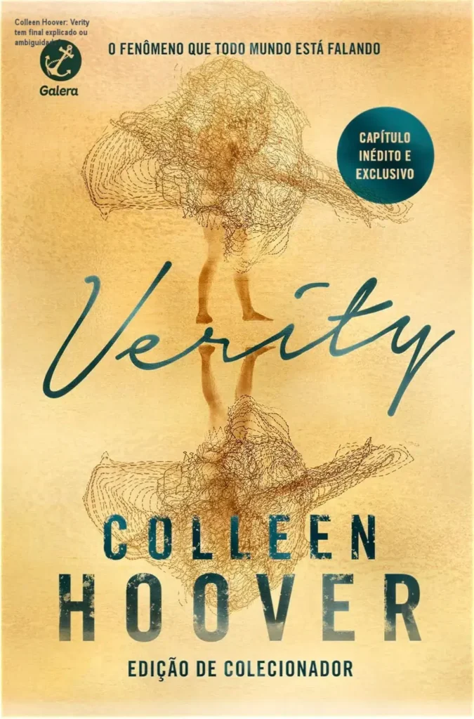Colleen Hoover: Verity tem final explicado ou ambiguidade? 1 Capa dura da edição de colecionador de Verity de Colleen Hoover sobre fundo escuro