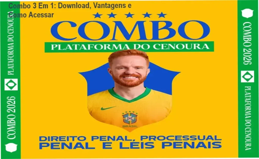 Combo 3 Em 1: Download, Vantagens e Como Acessar 1 Imagem com o título 'Combo 3 Em 1' e uma visualização do material interativo com QR Code para visualização de vídeos explicativos.