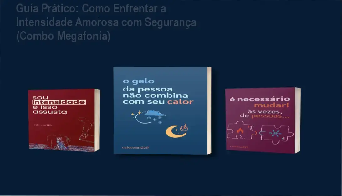 Guia Prático: Como Enfrentar a Intensidade Amorosa com Segurança (Combo Megafonia) 1 Diagrama didático mostrando equilíbrio entre calor emocional (ponta flamejante) e blocos de gelo representando limites sólidos, com ícone de escudo destacando proteção emocional