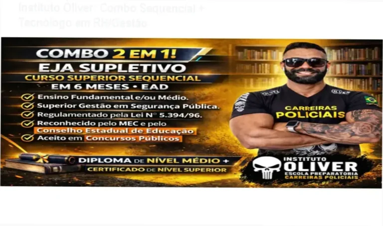 Instituto Óliver - Combo Sequencial + Tecnólogo em RH/Gestão - acesso oficial