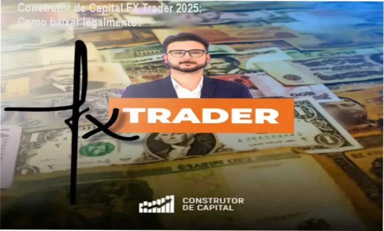 Tela do curso FX Trader 2025 mostrando a página oficial de download
