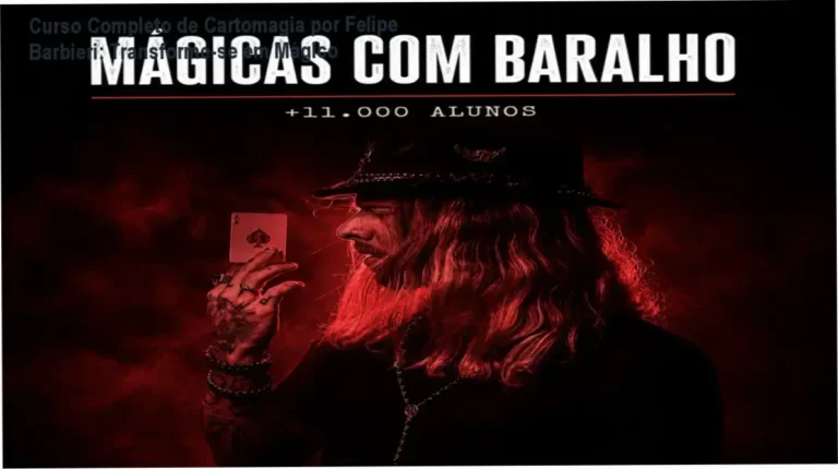 Aulas de cartomagia com baralho e objetos do cotidiano