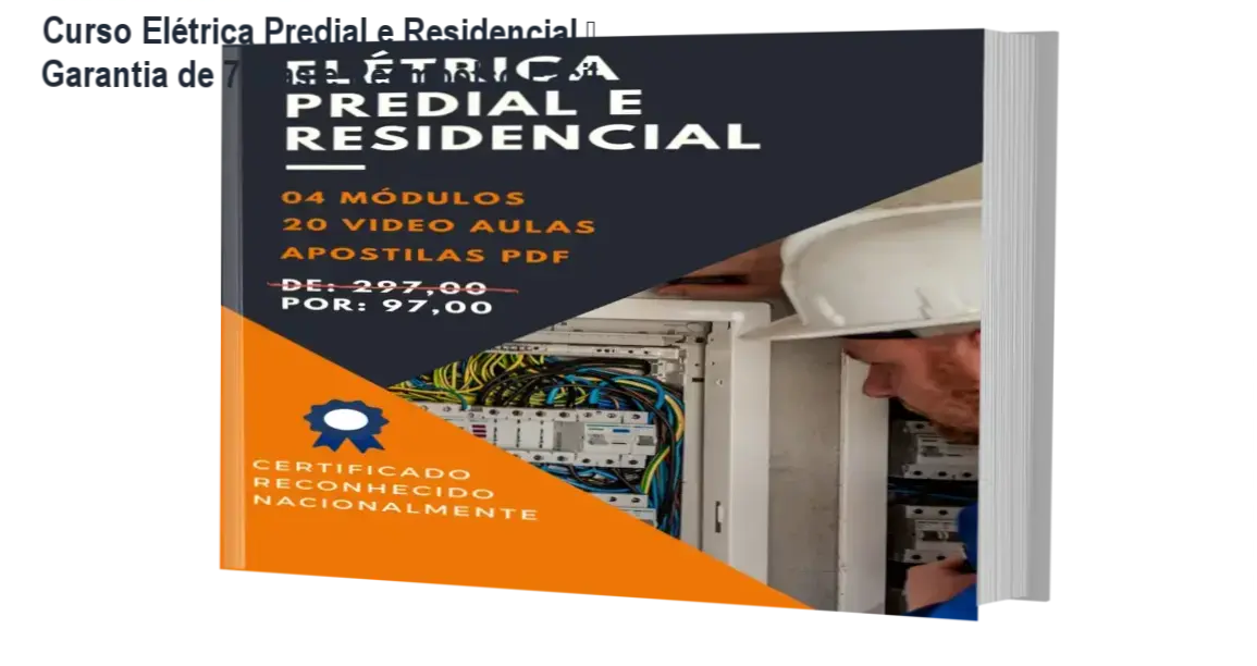 Curso Elétrica Predial e Residencial – Garantia de 7 dias e Reembolso Fácil 1 Curso Elétrica Predial e Residencial compra segura e acesso oficial