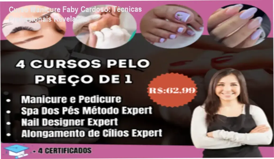 Curso Manicure Faby Cardoso: Técnicas Profissionais Reveladas 1 Aprendendo técnicas de manicure profissional com Fabiana Cardoso em curso online.
