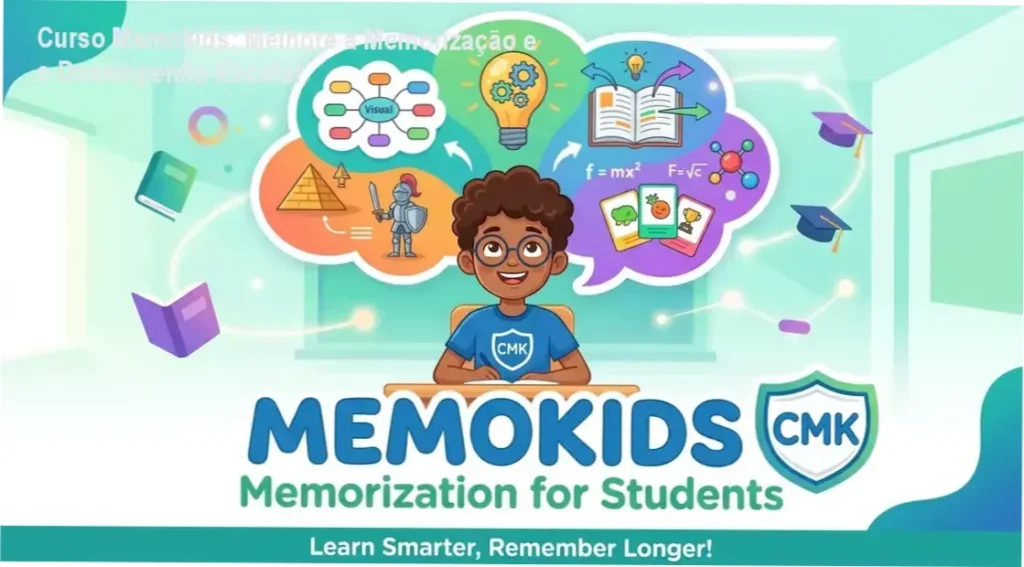 Curso Memokids: Melhore a Memorização e o Desempenho Escolar 1 Curso Memokids com técnicas de memorização para estudantes