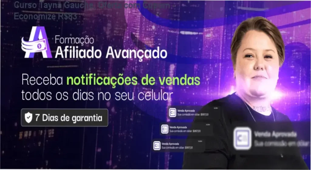 Curso Taynã Gauche: Oferta com Cupom - Economize R$83 1 Curso Taynã Gauche oferta com cupom, economia na compra