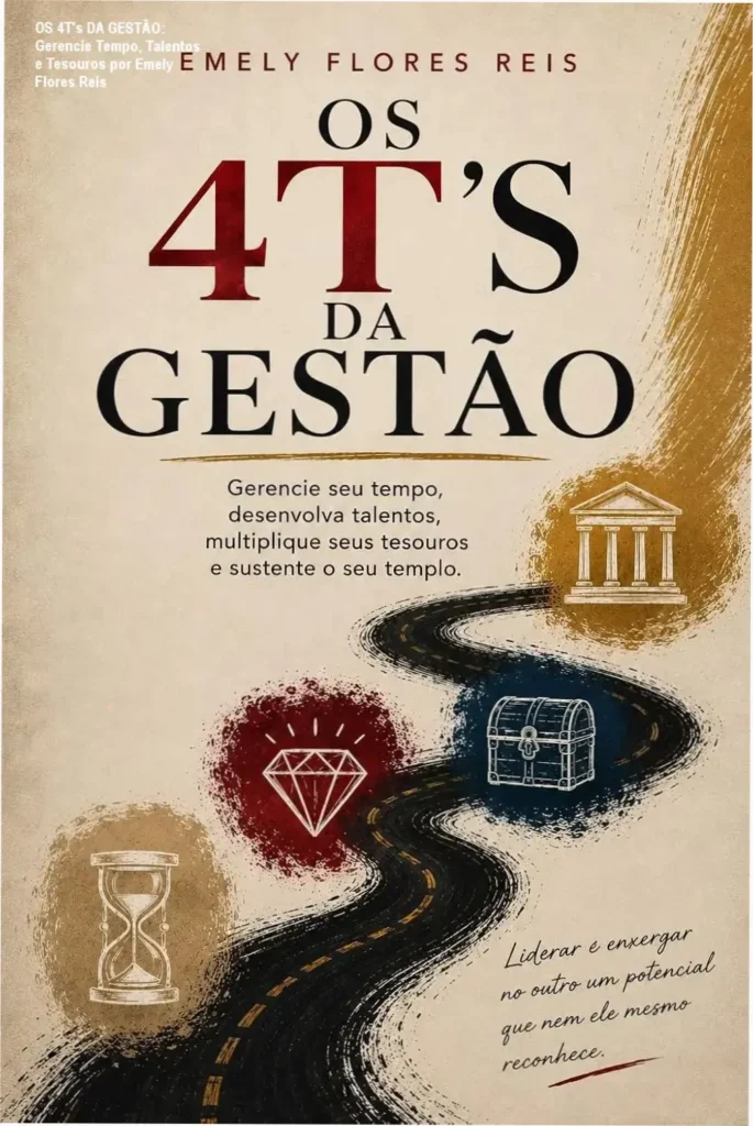 Capa do livro 'OS 4T's DA GESTÃO' simbolizando crescimento profissional e pessoal