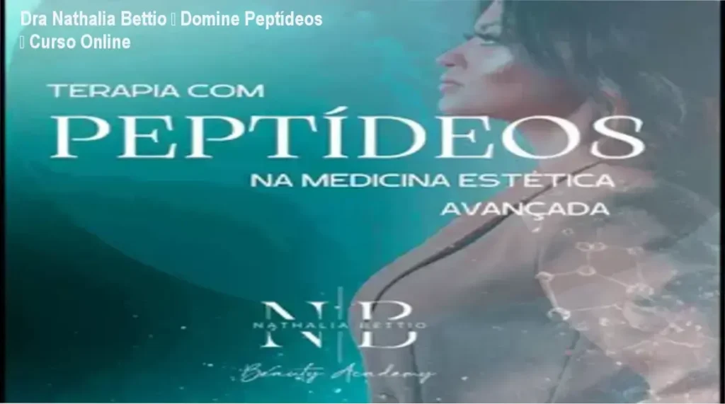 Dra Nathalia Bettio apresentando o curso avançado de terapia com peptídeos para estética