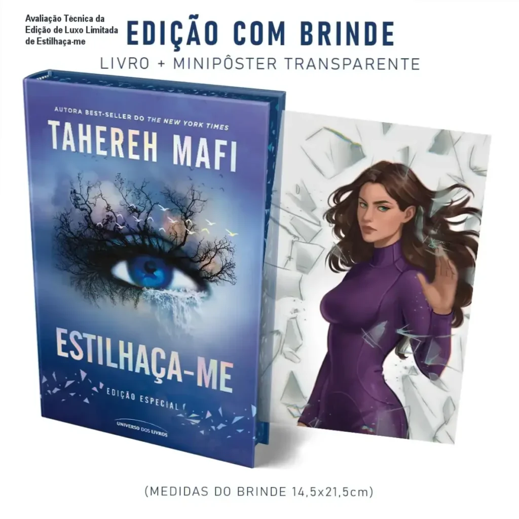 Avaliação Técnica da Edição de Luxo Limitada de Estilhaça-me 1 Capa dura da edição de luxo limitada do livro Estilhaça-me com brinde exclusivo
