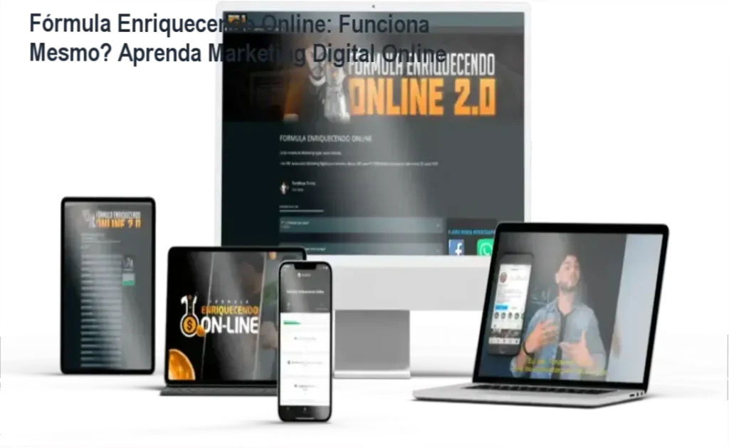 Módulos de marketing digital incluindo mentorias semanais ao vivo