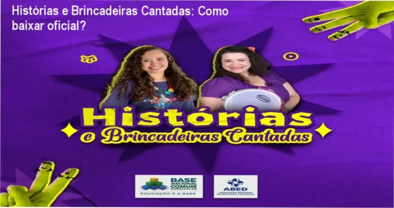 Capa do curso Histórias e Brincadeiras Cantadas mostrando recursos musicais e atividades pedagógicas.