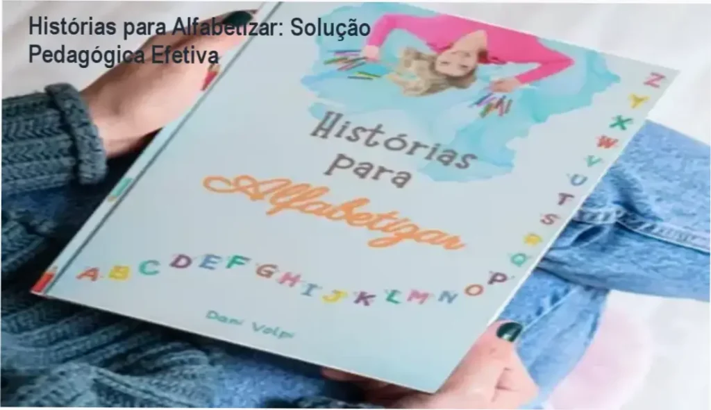 Capa ilustrada do ebook 'Histórias para Alfabetizar', mostrando personagens educativos para alfabetização
