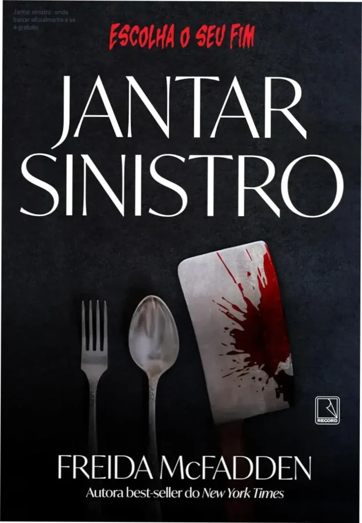 Capa do livro Jantar sinistro de Freida McFadden com tema de thriller misterioso