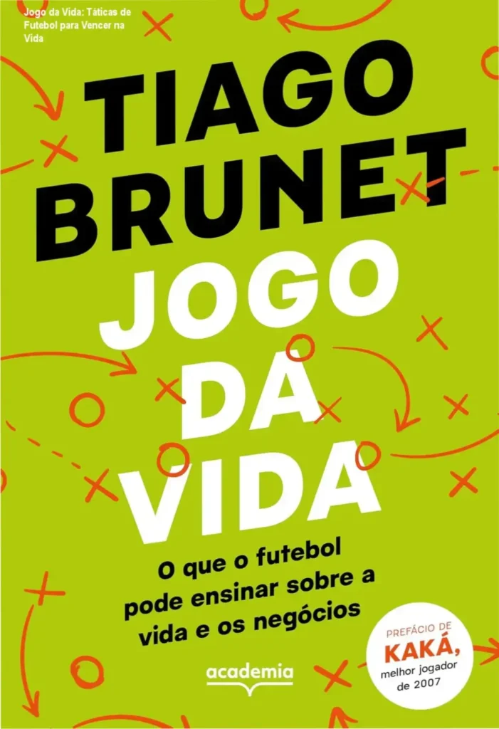 Capa do livro Jogo da Vida com ilustração de futebol