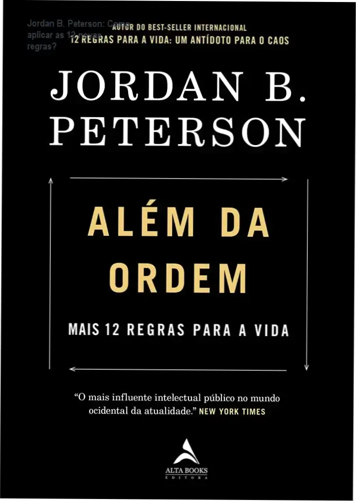 Jordan B. Peterson: Como aplicar as 12 novas regras? 1 Capa do livro Além da Ordem de Jordan B. Peterson mostrando o título e o autor