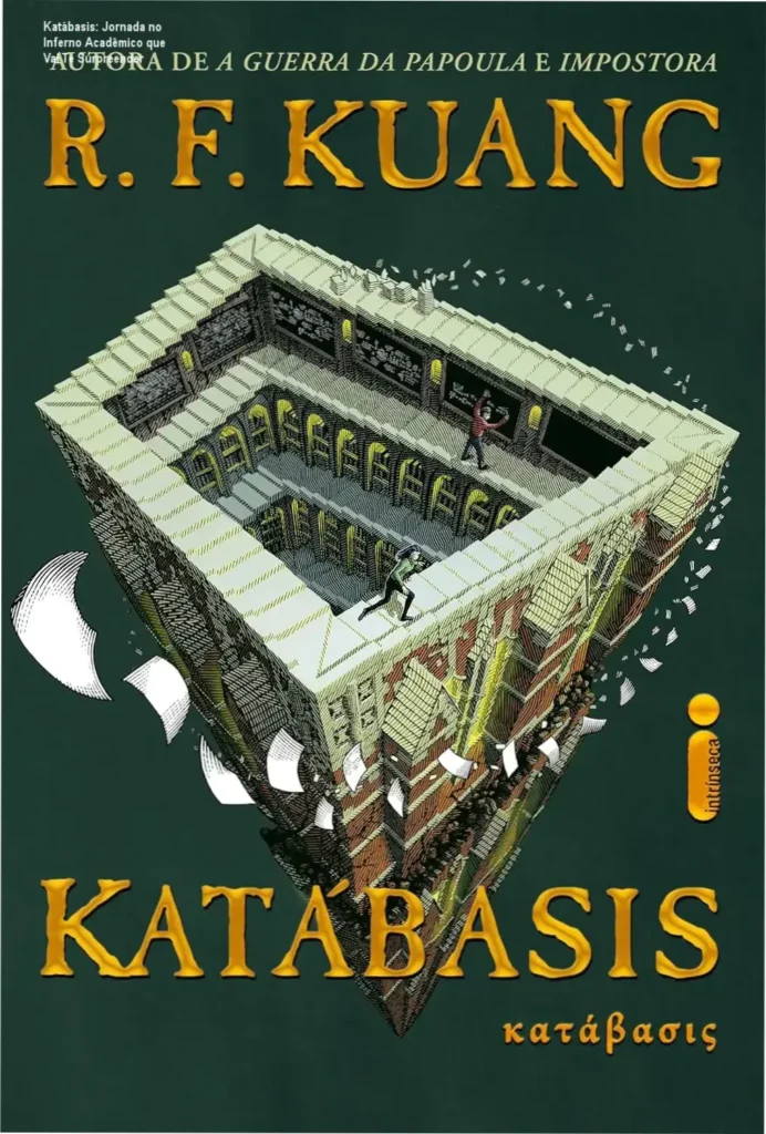 Katábasis: Jornada no Inferno Acadêmico que Vai Te Surpreender 1 Capa do livro Katábasis, que retrata uma narrativa de luta acadêmica no submundo.