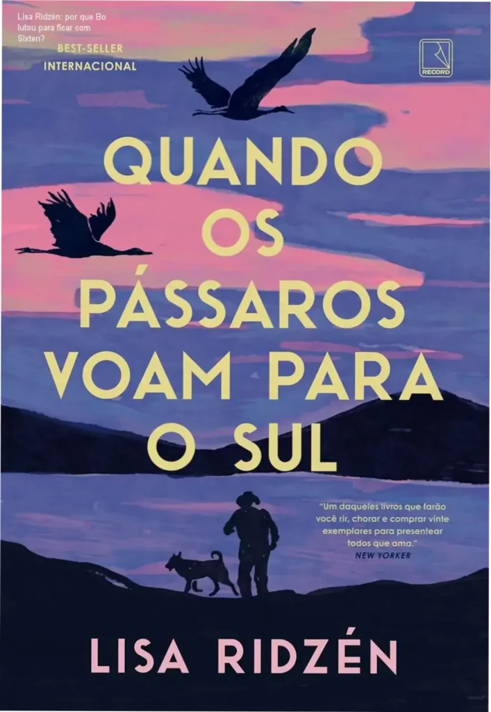 Capa do livro Quando os pássaros voam para o sul de Lisa Ridzén sobre fundo claro